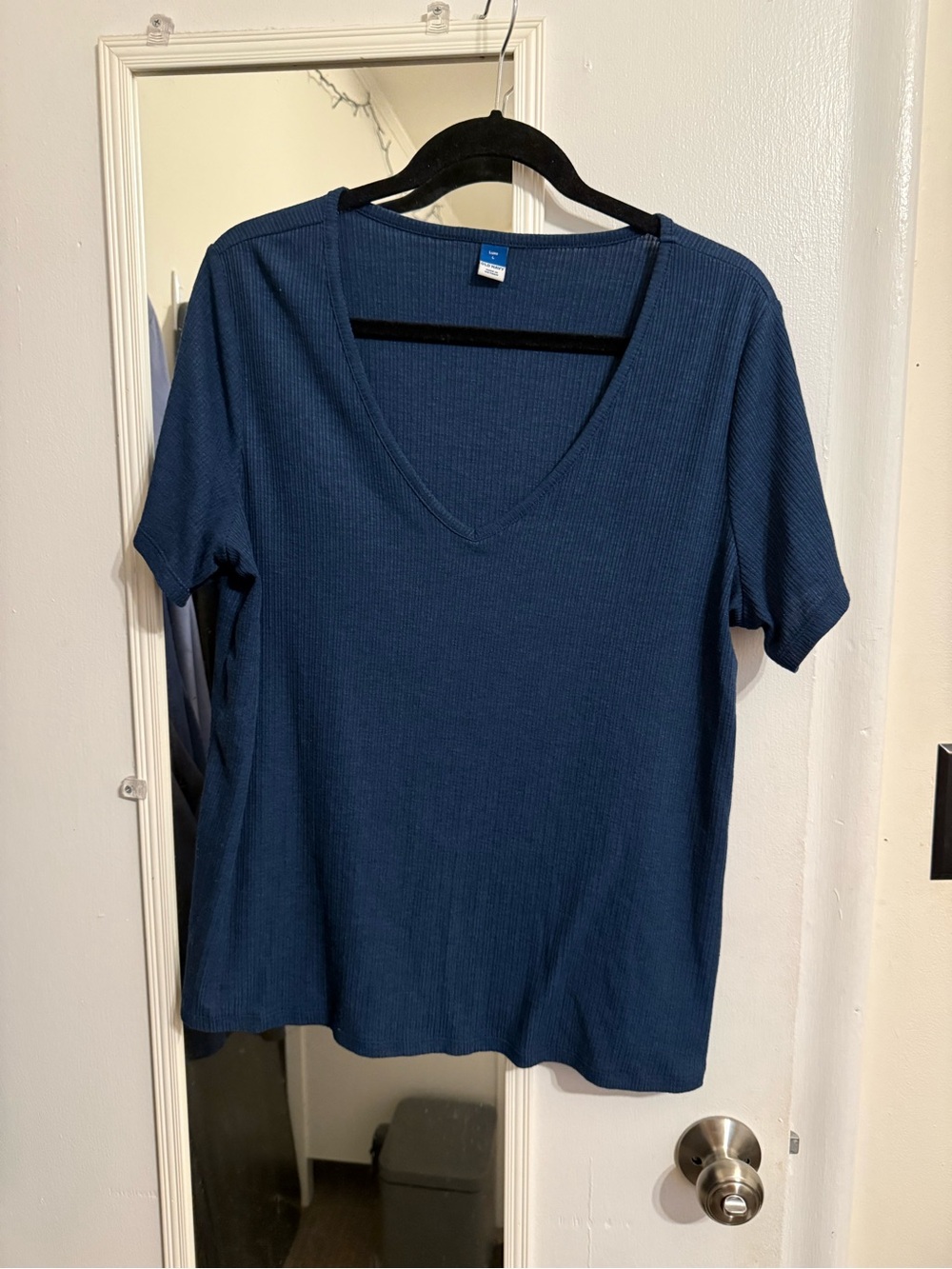 Old Navy Ribbed V-Neck Tee - Navy